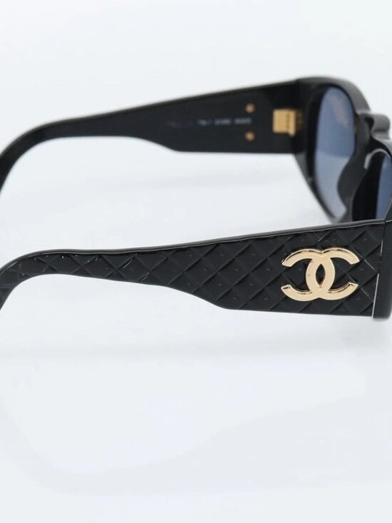 CHANEL Sunglasses plastic Black CC Auth 180944M main image 7